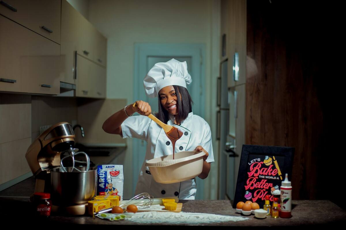 A chef in her kitchen